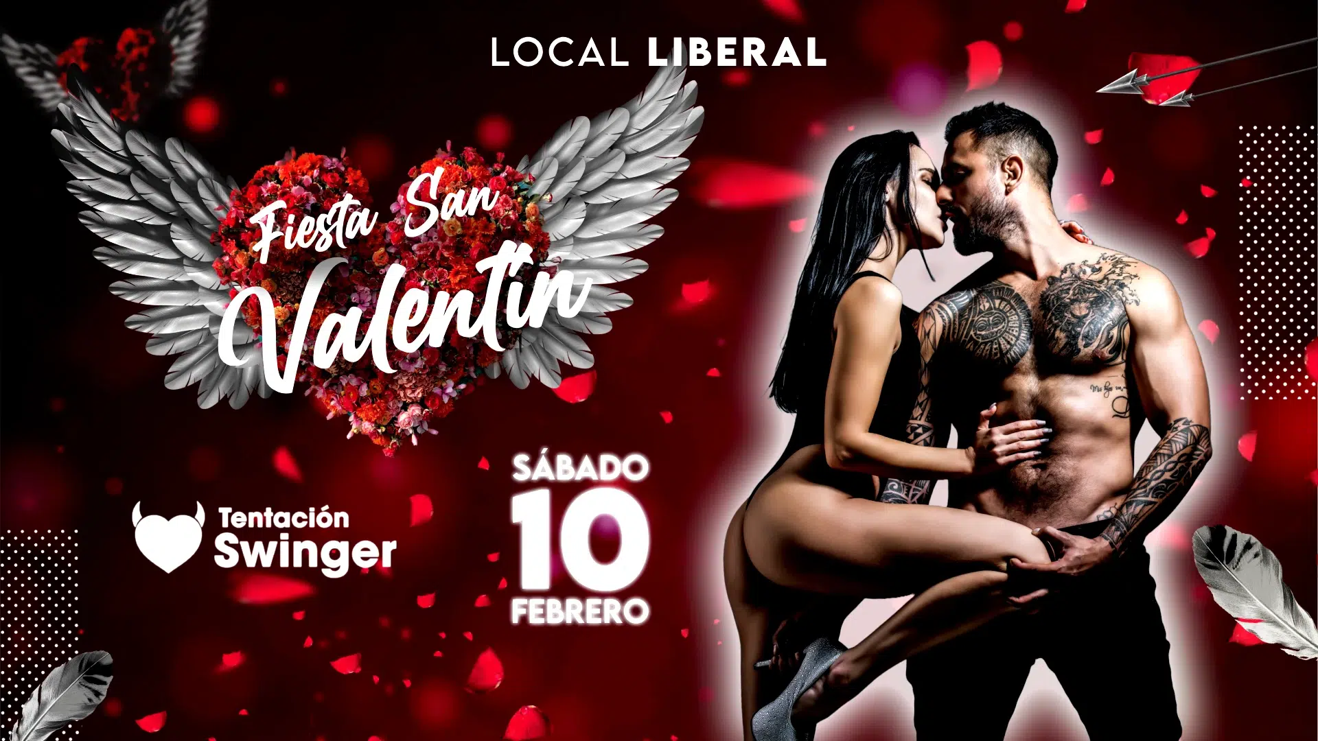 Fiesta San Valentín, Tentación Swinger, Torremolinos Málaga